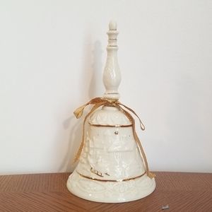 ceramic bell Christmas town theme vintage 7 1/2" tall